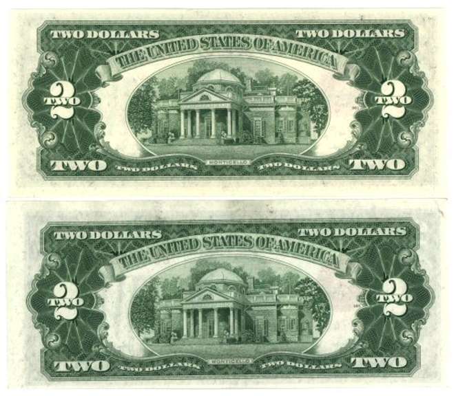 Two (2) Gem CU 1928-G Series $2 Red Seal Notes