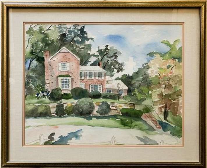 Original House Portrait Watercolor Painting