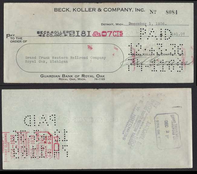 Grand Trunk Western Railroad Company, Royal Oak, MI 1936