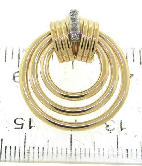 Gorgeous Multi Circle Diamond Earrings in Yellow Gold