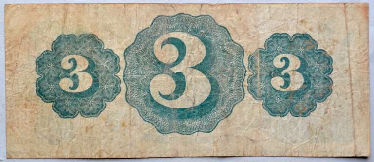 $ 3 Collins Iron Works  Jan 1 1872 Two Sided Note