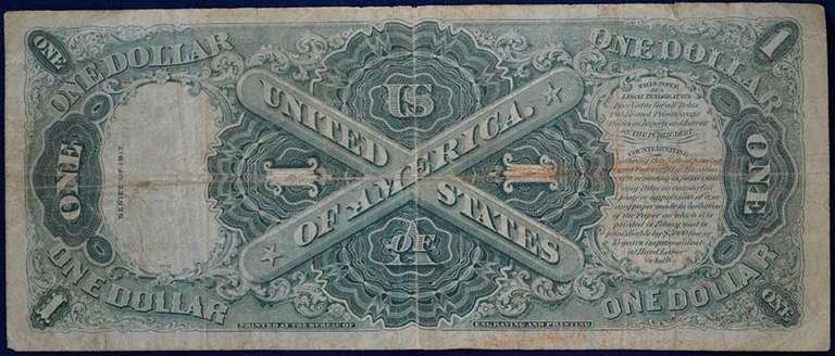 Series Of 1917 United States $1. Circulated.