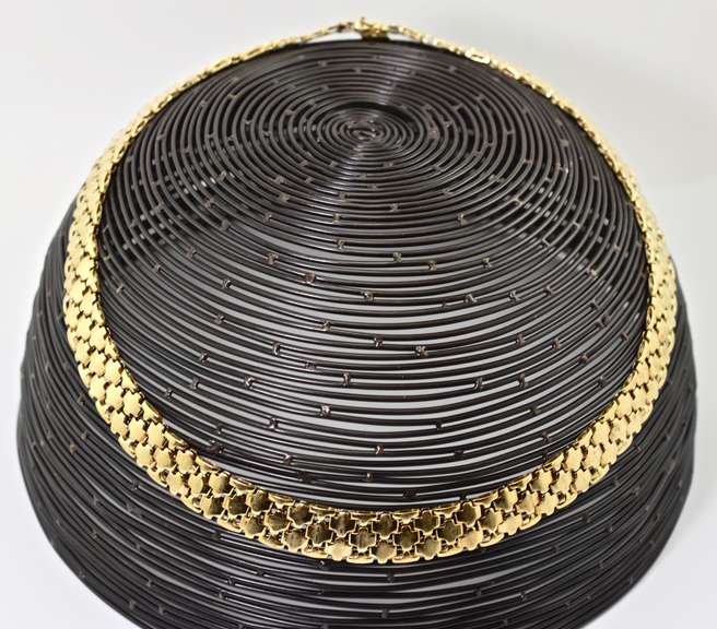 Wide and Dramatic 14K 18" Stampato Necklace