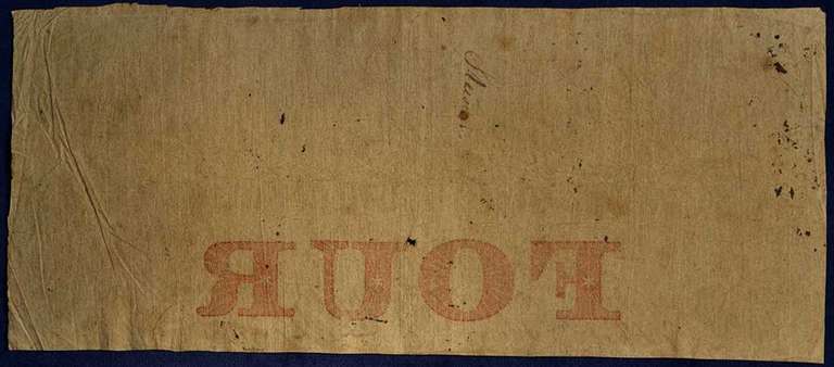 Bank Of The State Of South Carolina $4, Circulated. #S-952