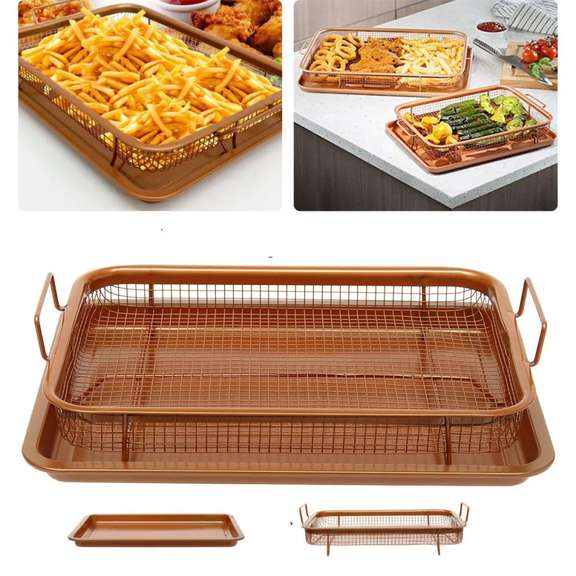Stainless Steel Oven Grill Drip Rack Tray With Pan