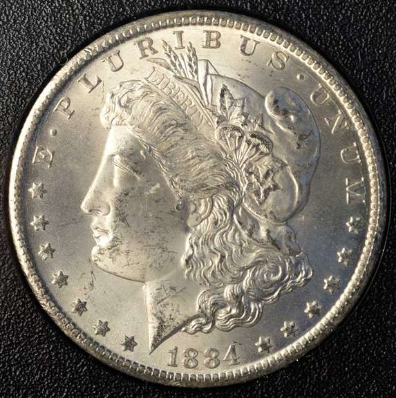 1884-CC GSA Hoard Uncirculated Morgan Silver Dollar.