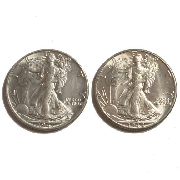 1942 1947 Frosty White BU Walker Half