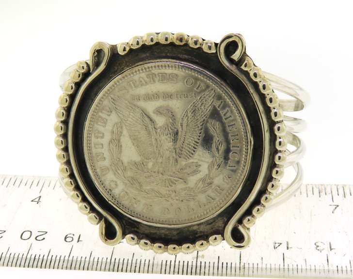 Sterling Silver U.S $1 Coin Cuff Bracelet
