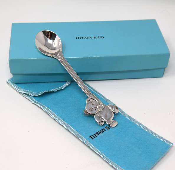 Tiffany & Co Teddy Bear Holding Balloon Baby Spoon
