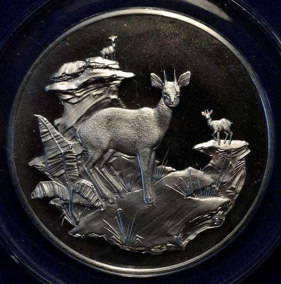 East African Wildlife Society 6 Sterling Silver Coins Lot.