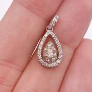 14kt Solid Gold & Diamond Pendant