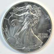 Scarce 1994 $1 American Silver Eagle in Superb Gem BU