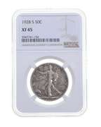 XF45 1928-S Walking Liberty Half Dollar - Graded NGC