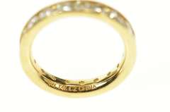 14K Yellow Gold Channel Cubic Zirconia Classic Wedding Band Ring