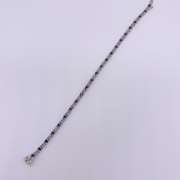 14kt Gold, Blue Sapphire, & Diamond Tennis Bracelet