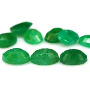 Deep green 9 piece 6.68ct Zambian emerald set