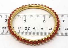 Impressive 21kt Coral Bangle Bracelet