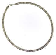 Italian Sterling Silver Omega Necklace