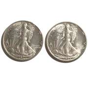1945 1946 Frosty White Gem BU Walker Half