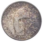 1953 Cuba 25 Centavos