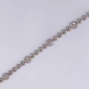 14kt Solid White Gold & Diamond Tennis Bracelet