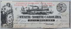 Bold Inked $ 5 State of North Carolina Raleigh Jan 1 1863 Unc Note