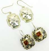 2 Pairs of Sterling Silver Pierced Earrings