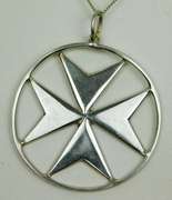 Vintage 917 Silver Maltese Cross & Chain