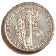 Gem  Frosty BU 1916 S Mercury Dime