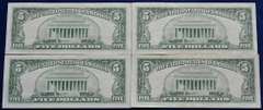 Lot Of 1963 Red Seal $5 Uncirculated.