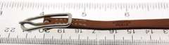 Hermes Brown Leather Silver Hapi Triple Tour Wrap Bracelet