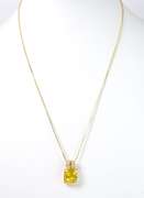 Yellow & White CZ Necklace, Vermeil