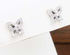 Diamond Butterfly Stud Earrings
