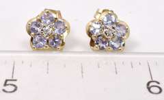 Sparkling Gemstone Earrings in Gold