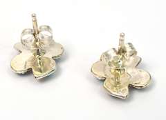 Adorable Thunderbird Turquoise Sterling Silver Earrings