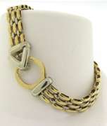 Outstanding 18kt Panther Link Bracelet with Fancy Clasp