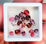 Fiery 18pc set of fancy color natural Spinels weighing 5 carats