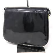 Bally Black Glossy Patent Leather Envelope Bag