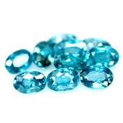 Brilliant 7.25ct sky blue Zircon set