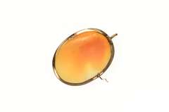 14K Yellow Gold Carved Victorian Lady Shell Cameo Pendant/Pin