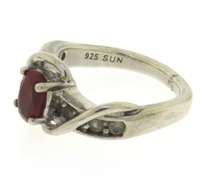 Lot of 2 Sterling Silver Cubic Zirconia Rings