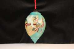 Large Tear Shape Ornament Hand Painted Angel