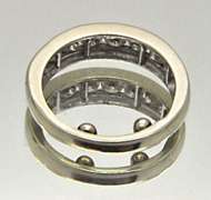 18KT WHITE GOLD DIAMOND BAND.