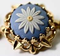 Charming Vintage 14K and Wedgwood Bracelet