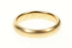 14K Yellow Gold 3.8mm 1940's Classic Rounded Wedding Band Ring