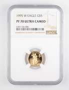 PF70 UCAM 1995-W $5 American Gold Eagle - 1/10 Oz. Fine Gold - NGC