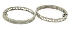 Dazzling White Gold Diamond Hoop Earrings