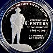 United States Mint 2003 National Wildlife Refuge System Centennial Medals. Salmon And Bald Eagle.
