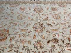EXQUISITE SILK &WOOL MAHAL DESIGN RUG 9x12