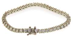 Sterling Silver Cubic Zirconia Bracelet and Pendant